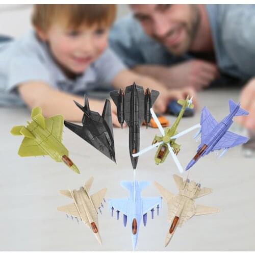 8x Jet Play Set Combat Fighter Airplane Sets Military Fighter Pullback Plane Model Aircraft Plane Playset Helicopter Toys