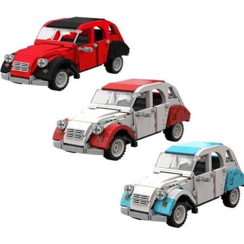 MOC New Eras Citroen 2CV Dolly Car Building Blocks Kit Collection Assemble Vehicle Model Idea Education Toy for Children Gift