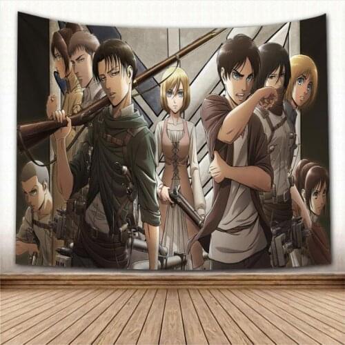 Anime Attack on Titan Wall Hanging Tapestry Home Party Decorative Tapestries Photo Background Cloth Table Cloth Wall Tapestry