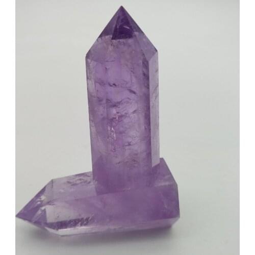 Natural Gemstone Amethyst Stone Single Point Healing Crystal Quartz Wand Reiki