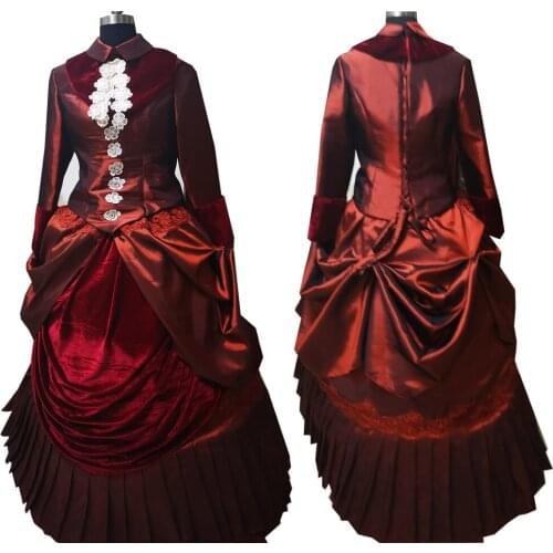 2020 New victorian Halloween Cosplay dress Colonial Georgian Renaissance Gothic Historical dress D-522