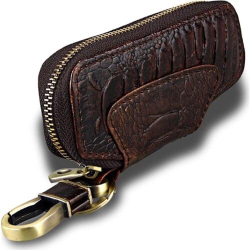 New arrival men women Vintage genuine leather personality fashion key case Multifunction Car Key chain Housekeeper key holder