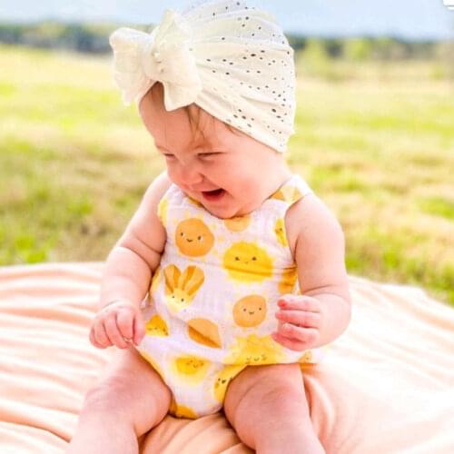 Solid Color Big Bows Baby Bonnet Cap turbantes para bebes Mesh Newborn Girl Boy Hat Breathable Infant Toddler Turban Beanies Cap