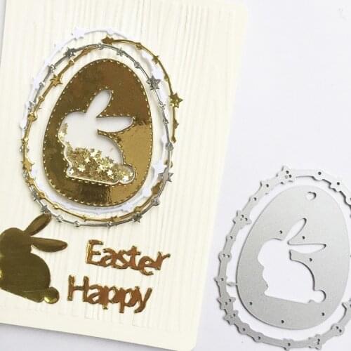 Easter Egg Bunny Star Happy Easter Metal Cutting Dies Cut Die Mold Scrapbook Paper Craft Knife Mould Blade Punch Stencils Dies