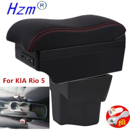 For KIA Rio 5 Armrest box Rio 2015-2019 parts dedicated Car Armrest box Retrofit partsStorage box car accessories Interior USB