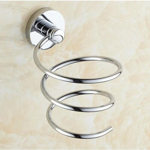 Polished Chrome Hair Dryer Holder Wall Mounted Dryer Holder Bathroom Accessories Bath Hardware Bathroom Fitting mba621