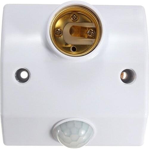 Ajustable Human Body Induction Lamp Bulb Holder, Infrared Motion PIR Sensor Automatic LED Light Lamp Holder Stand Switch