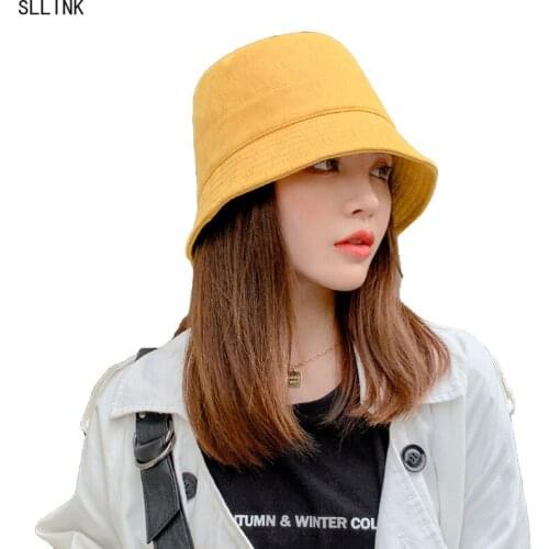 Hat Womens Autumn and Winter New Korean Style Simple Fashion Solid Color Fisherman Hat Outdoor Sunshade Leisure bonnets
