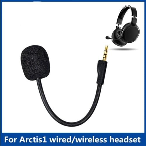 Replacement Game Mic Detachable Microphone Boom for -Steelseries Arctis 1 1.0 One Raw Wired Wireless Headphones Gaming Headsets