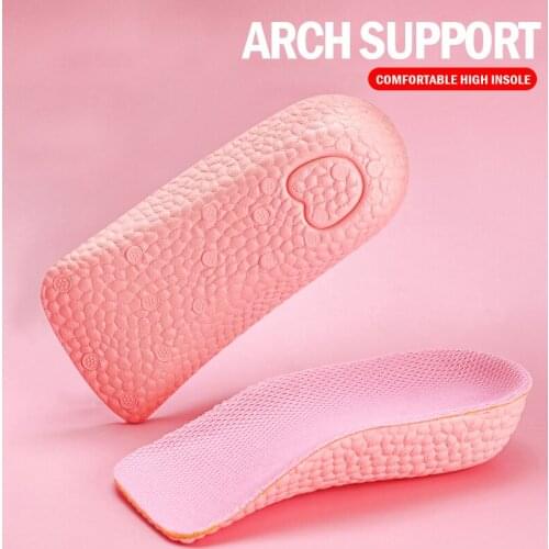 FootMaster Height Increase Insole For Shoes Women Men ETPU Sport Breathable Soft Inserts In Half Pads Relief Foot Heel Pain