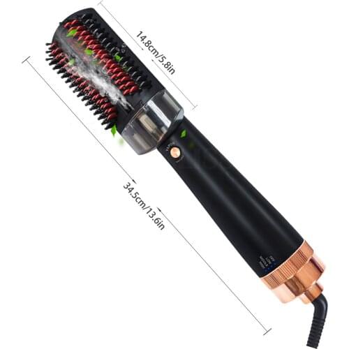 Tourmaline ceramic hot air comb spray hair care curling straightening dual-use hair dryer infrared hair straightening comb