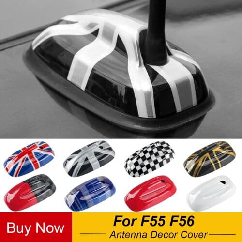 Union Jack Roof Antenna Aerial Base Decoration Case Cover Shell Housing Sticker For Mini Cooper F55 F56 Car Styling Accessories