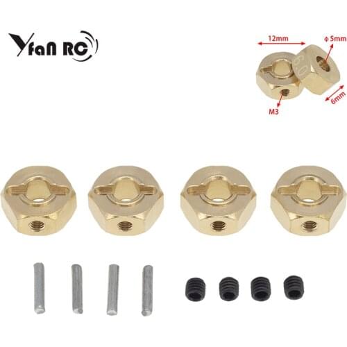 Yfan rc 1 Set / 4 Pcs For Scx10 cc01 wrap 90027 90034 Gen 8 widened 12mm wide brass combiner upgrade accessories
