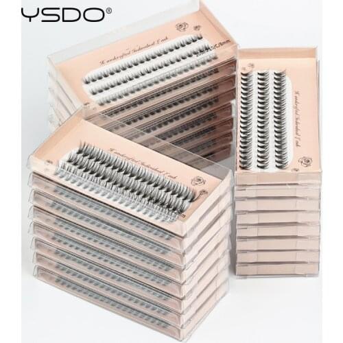 YSDO 10/20/30/40/50Boxes Wholesale Eyelash Extensions Individual Lashes Makeup C Curl False Eyelashes In Bulk 20D Cluster Lashes
