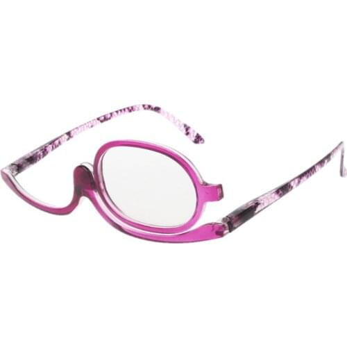 Women Makeup Reading Glasses Rotatable Flip Make Up Eye Glasses Presbyopic +1.00 To +4.0 A0NF
