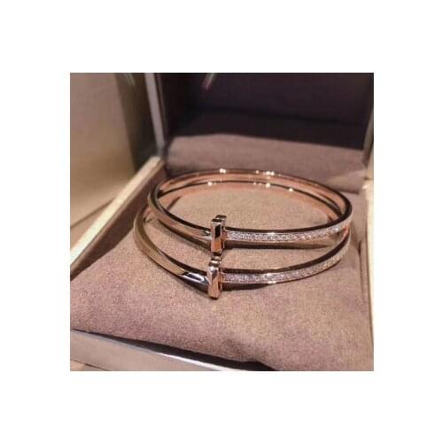 925 Sterling Silver New Trendy Cubic Zirconia Jewelry Silver Color CZ Crystal Female Bracelets Bangles for Women