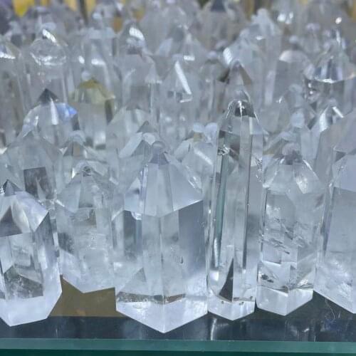 1pcs Natural white crystal column quartz wand point obelisk healing 70g 1pcs Natural white crystal column quartz wand point obe