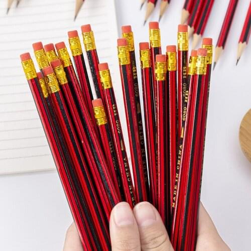 100PCS Elementary School Student HB Writing Drawing Exam Writing Pen Hexagonal Rod 2B Pencil School Supplies