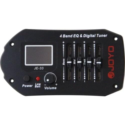 JE-33 4 Band EQ with Tuner Low Battery light Porcelain Pickup guitar pick holder