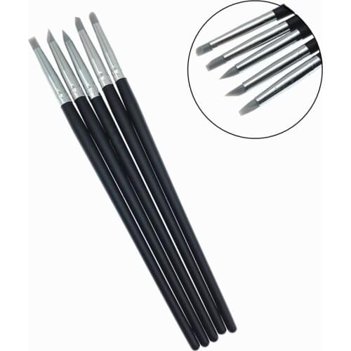 5Pcs Dental Resin Brush Pens Dental Shaping For Adhesive Composite Cement Porcelain Teeth Tools Oral Hygiene