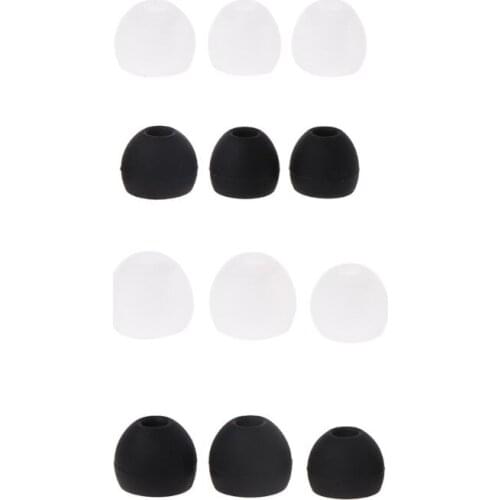 6 Pairs(S/M/L) Soft Silicone Replacement Eartips Earbuds For Earphone Headphone