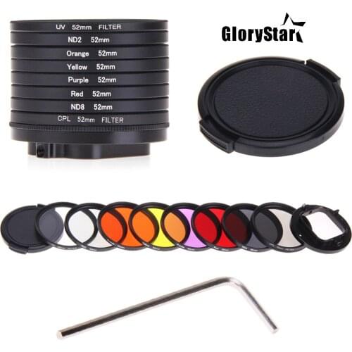 Camera Accessories For GoPro HERO 5 6 52mm 8 in 1 Lens Filter(CPL + UV + ND8 + ND2 + Star 8 + Red + Yellow + FLD / Purple)