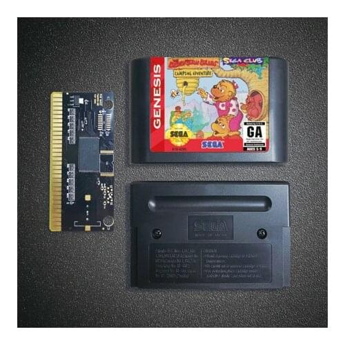 The Berenstain Bears Camping Adventure - 16 Bit MD Game Card for Sega Megadrive Genesis Video Game Console Cartridge