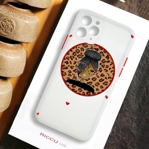 Animal Leopard Print lovely girl Phone Case Bumper Shockproof Trasparent For iPhone 12 11 Pro Max Mini XR X XS 8 7 Plus Cover
