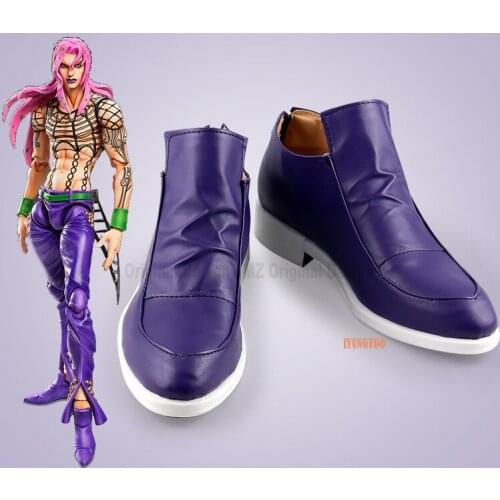 JJoJos BBizarree Adventure 5 Golden Wind Diavolo Characters Anime Costume Prop Cosplay Shoes Boots