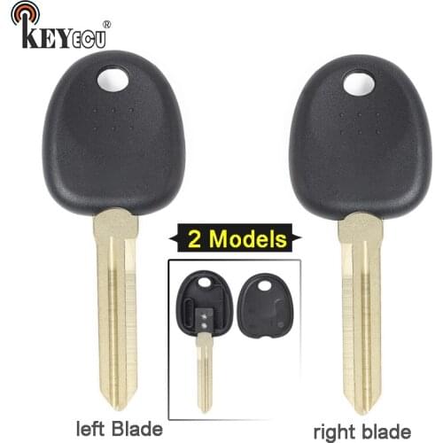 KEYECU for Hyundai Coupe Tucson Elantra Accent Santa Fe i10 NF Transponder Key Shell Case Key Blank With Left/ Right Blade