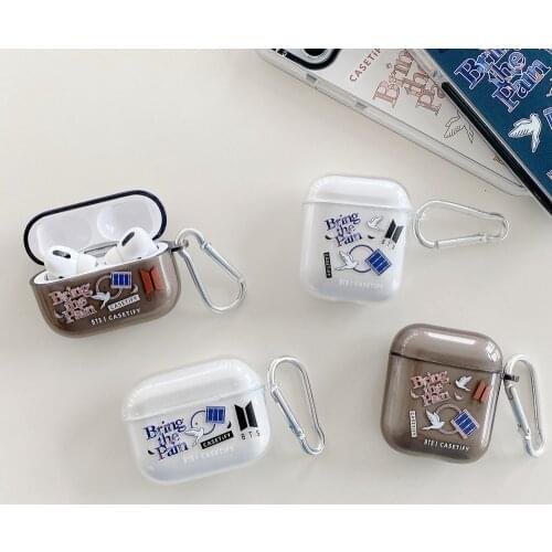 Korean Kpop Label Soft Clear Silicone Earphone Shell For Apple Airpod 2/1 Cover Earphone Case for Airpod Pro 3 Capa Fundas