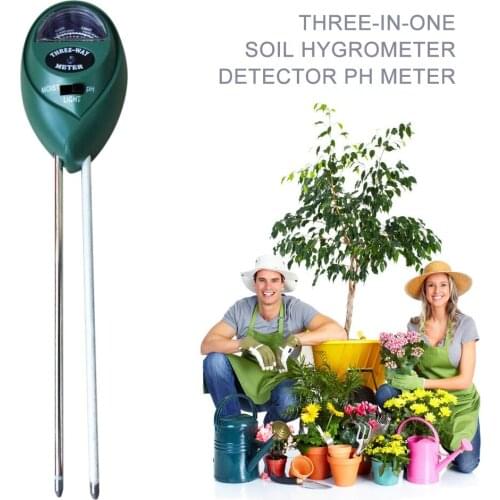 HOT Outdoor Hygrometer Soil PH Meter Moisture Light Meter 3 In 1 PH Detector Analyzer Pointer Soil For Garden Plant Flower Soil