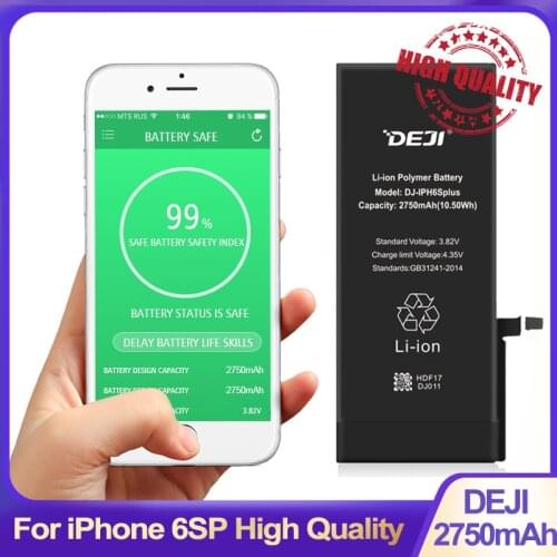 DEJI Original Li-Polymer Battery For iPhone 6SP High Quality Real Capacity 2750mAh Phone Batteries Replacement 6S Plus Repair