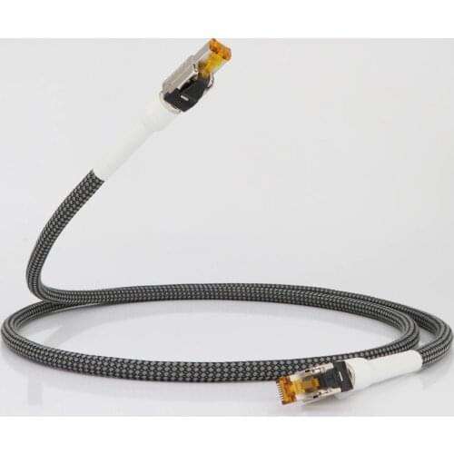 Monosaudio Ethernet Cable Cat 8 Speed Lan Cable RJ45 Network Patch Cable with High Purity Silver Plated OFC Conductor