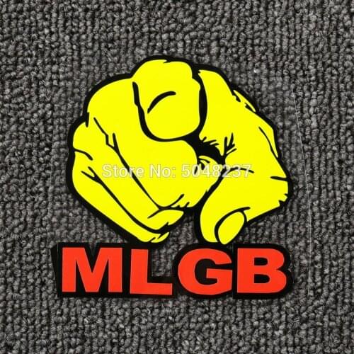 FASP PVC fluorescent sticker red yellow mlgb Decal for motorcycle car Suitcase Refrigerator etc