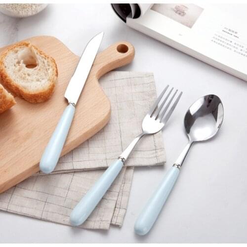 4PCS/Set Stainless Steel Dinner Set Dinnerware Cutlery Set Dinner Classic Knife Fork Spoon Western Dining Tableware