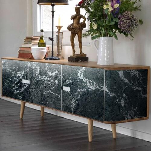 Marble texture Furniture renovation stickers oilproof sticker for Kitchen cabinets tablecloth waterproof self-adhesive wallpaper