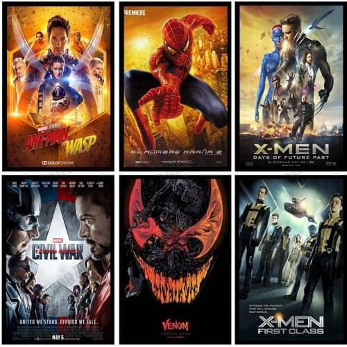 Marvel Movie Posters Wall Art Captain America Avengers Canvas Painting Superheroes Prints Home Decor Picture Room Decoration