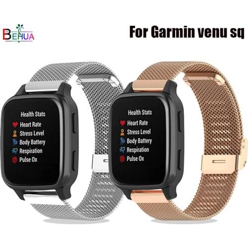 Milanese Stainless Steel Watchstrap For Garmin venu sq Watchband For Huami Amazfit GTR 42mm Wristband Metal Bracelet 20mm / 22mm