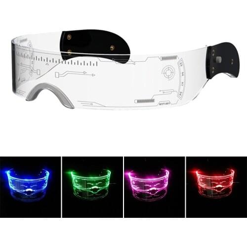 LED Luminous Glasses Electronic Cycling Glasses Men Women Light Up Glasses Outdoor Riding Sunglasses Cycling Equipment