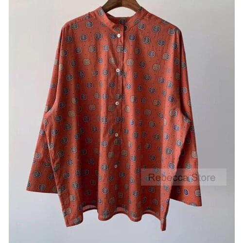 WISHBOP Stand-up Collar Blouses