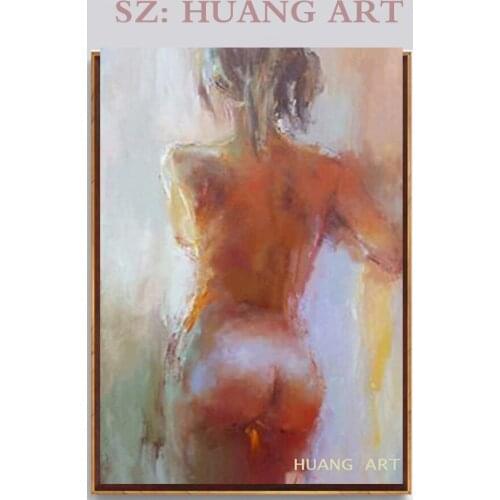 Women sexy nude hazy portrait hanging hand oil painting murals in the northern corridor decorator frameless