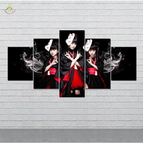 Cute Japanese Girls Wall Art Canvas Painting Posters and Prints Art Print Decorative Poster Picture Decoration Home 5 Pieces