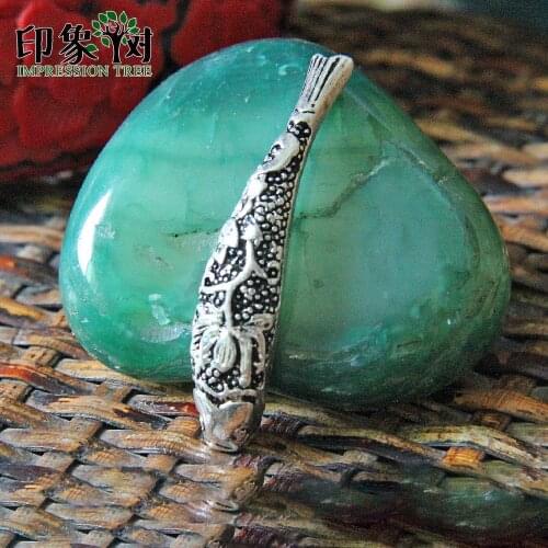 5Pcs/Lot 8*38mm Retro Alloy Ancient Silver Fish Shape Pendant Accessories For Jewelry Making Bracelets Accessories Handmade 923