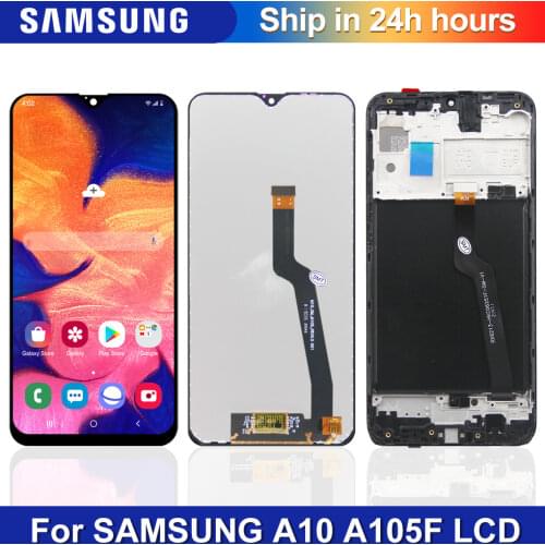 6.2" Original LCD For Samsung Galaxy A10 A105 A105F SM-A105F A105FN LCD Display Screen replacement Digitizer Assembly with Frame
