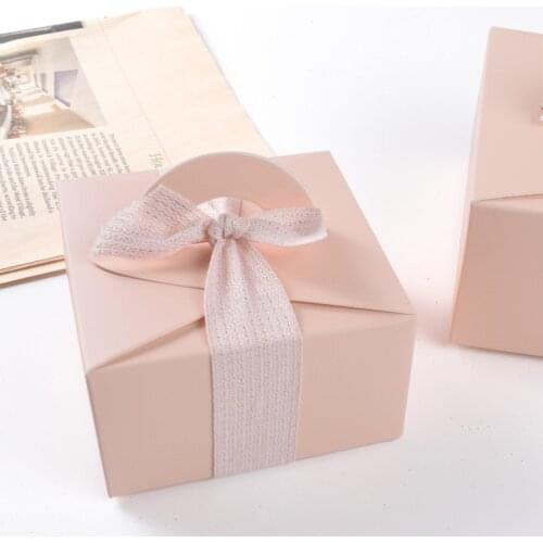 AVEBIEN 20pcs pink Portable wedding gift box birthday cajas de carton bolsas de papel cake candy packing box подарочная коробка