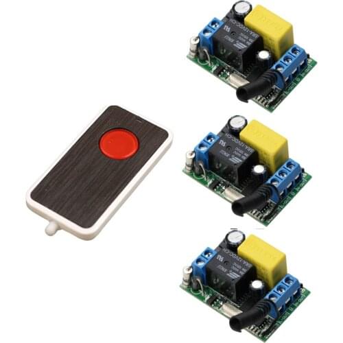 AC 220V Wireless Remote Control Switch Remote Switch System 10A Relay Receiver + Transmitter 315/433.92 MHZ