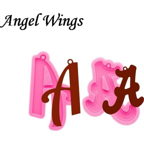 Shiny Resin letter A Mould, Silicone Keychains Molds DIY for Key Chain Pendant, Jewelry Epoxy Mould DY0691