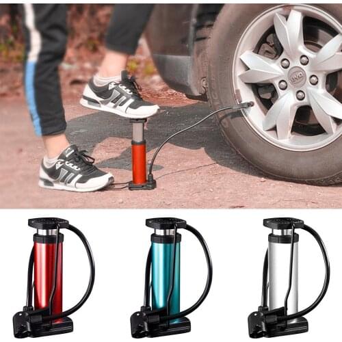 Household Ultra-Light Mini MTB Bike Portable Pump Electro-Mobile Motorcycle 120 Psi High Pressure Foot Pump with Pressure Gauge