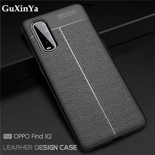 For Oppo Find X2 Phone Case For Oppo Find X2 Cover Luxury Leather ShockProof TPU Back Protective Case Find X2 Funda Capa 6.7"